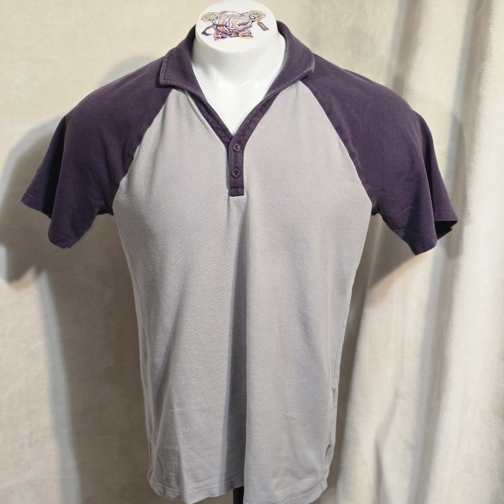 Armani Exchange Vintage Contrasting Color purple Polo Shirt